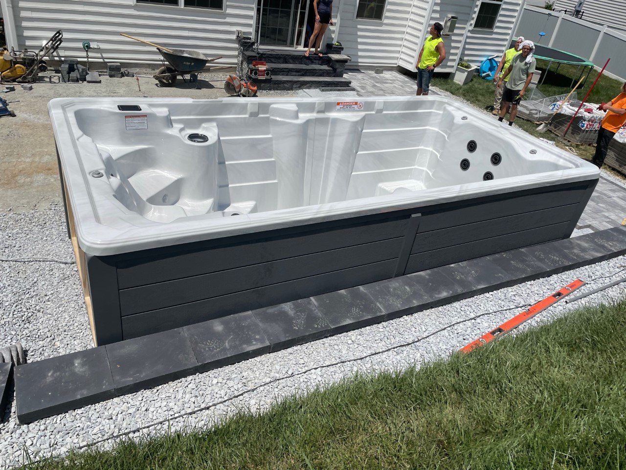 Custom Swim Spas —  Swim Spa Full Of Water With Tree At The Background in  Mohnton, PA