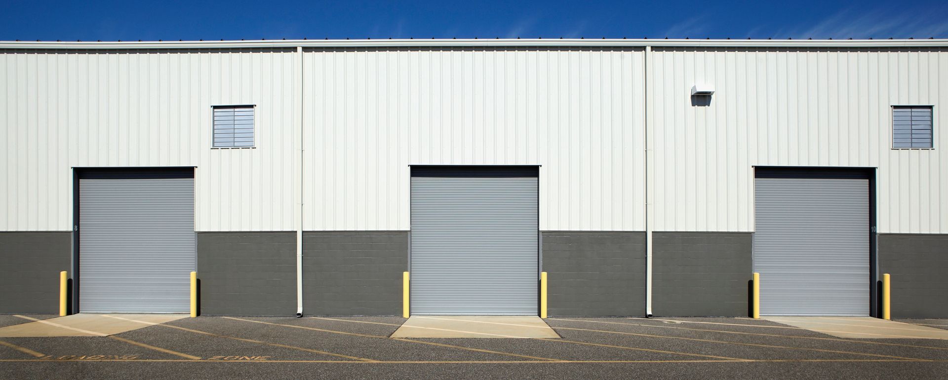 New exterior paint on a commercial building in Medford, Oregon.