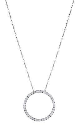 A necklace with a circle shaped pendant on a chain