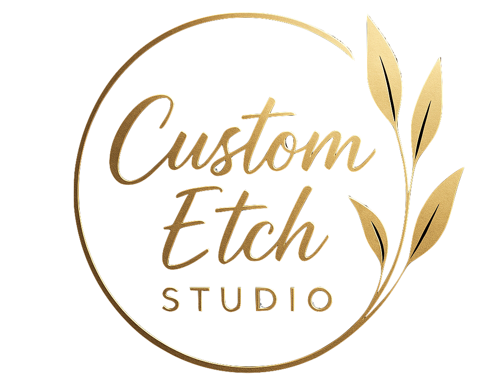 Custom Etch Studio is a business offering custom laser engraving and cutting services for a variety of products