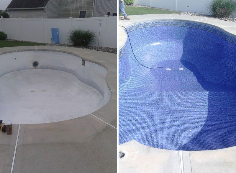 Vinyl Liner Installation Before and After - Linwood, New Jersey