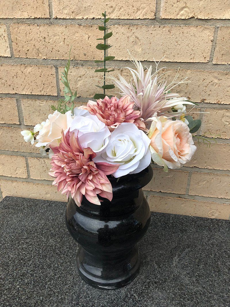 Fancy Vase with Assorted Flower — S.R. Horder Monumental Masons in Rutherford, NSW