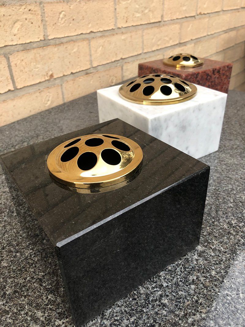 Black, White & Multicoloured Vases — S.R. Horder Monumental Masons in Rutherford, NSW