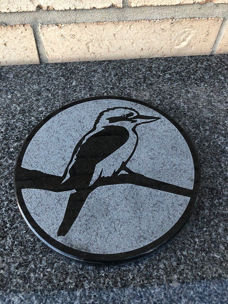 Motifs - Etching with Bird Engraved — S.R. Horder Monumental Masons in Rutherford, NSW