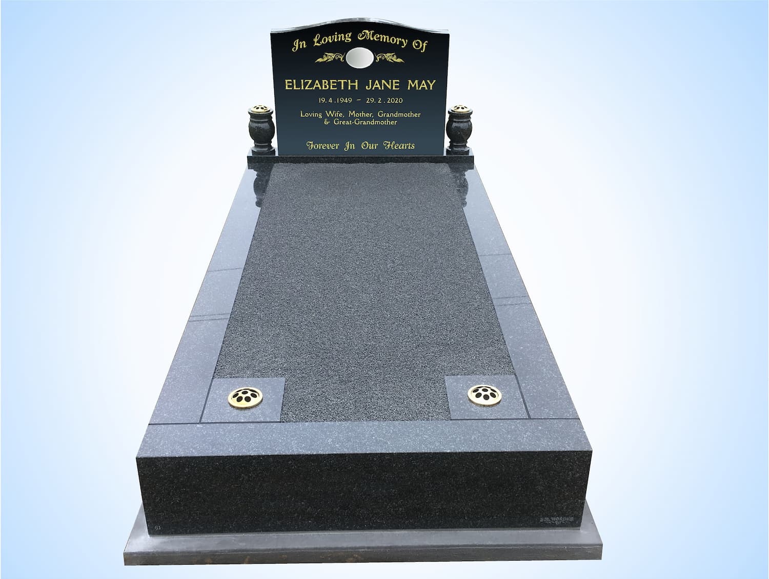 Single Porter Monument  — S.R. Horder Monumental Masons in Rutherford, NSW