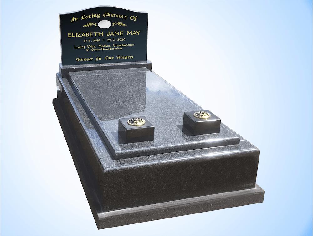 Black Single Monument Grave Stone — S.R. Horder Monumental Masons in Rutherford, NSW