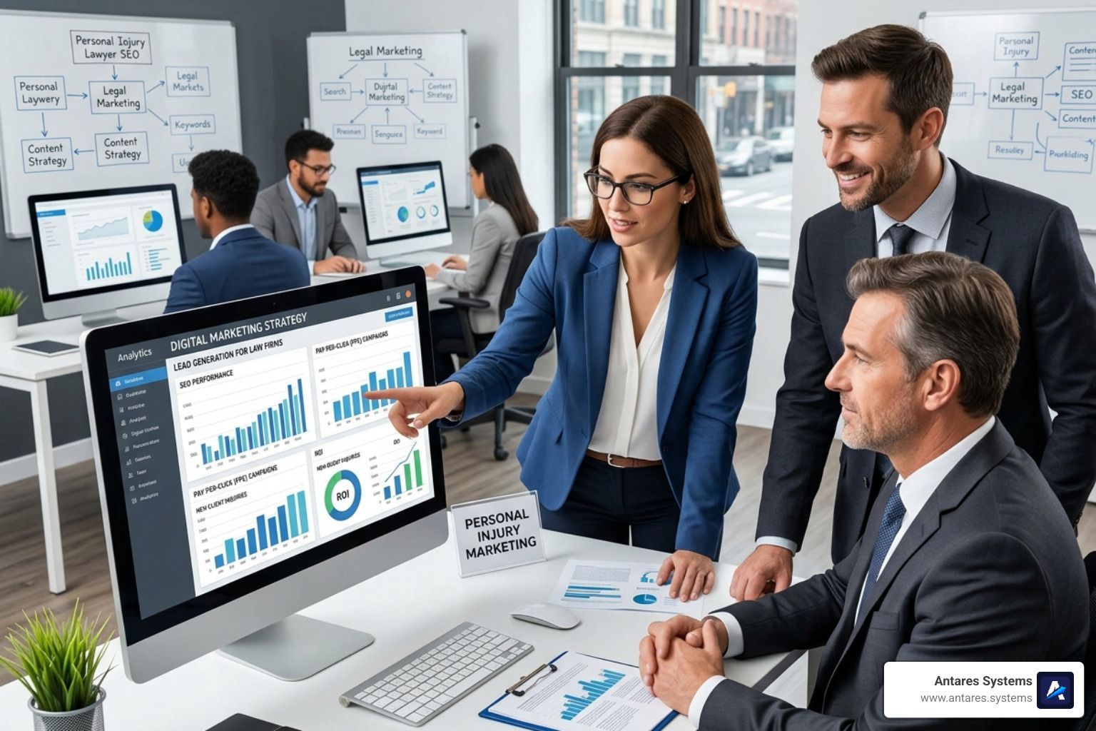 modern high-tech law office interface - digital marketing for personal injury lawyers