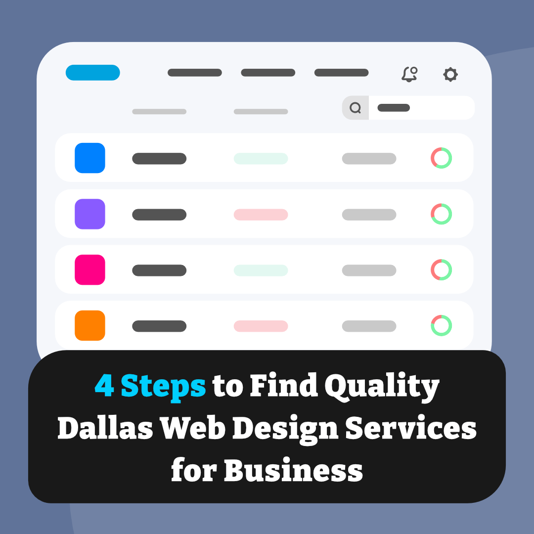 4 Steps to Find Quality Dallas Web Design Services for Business