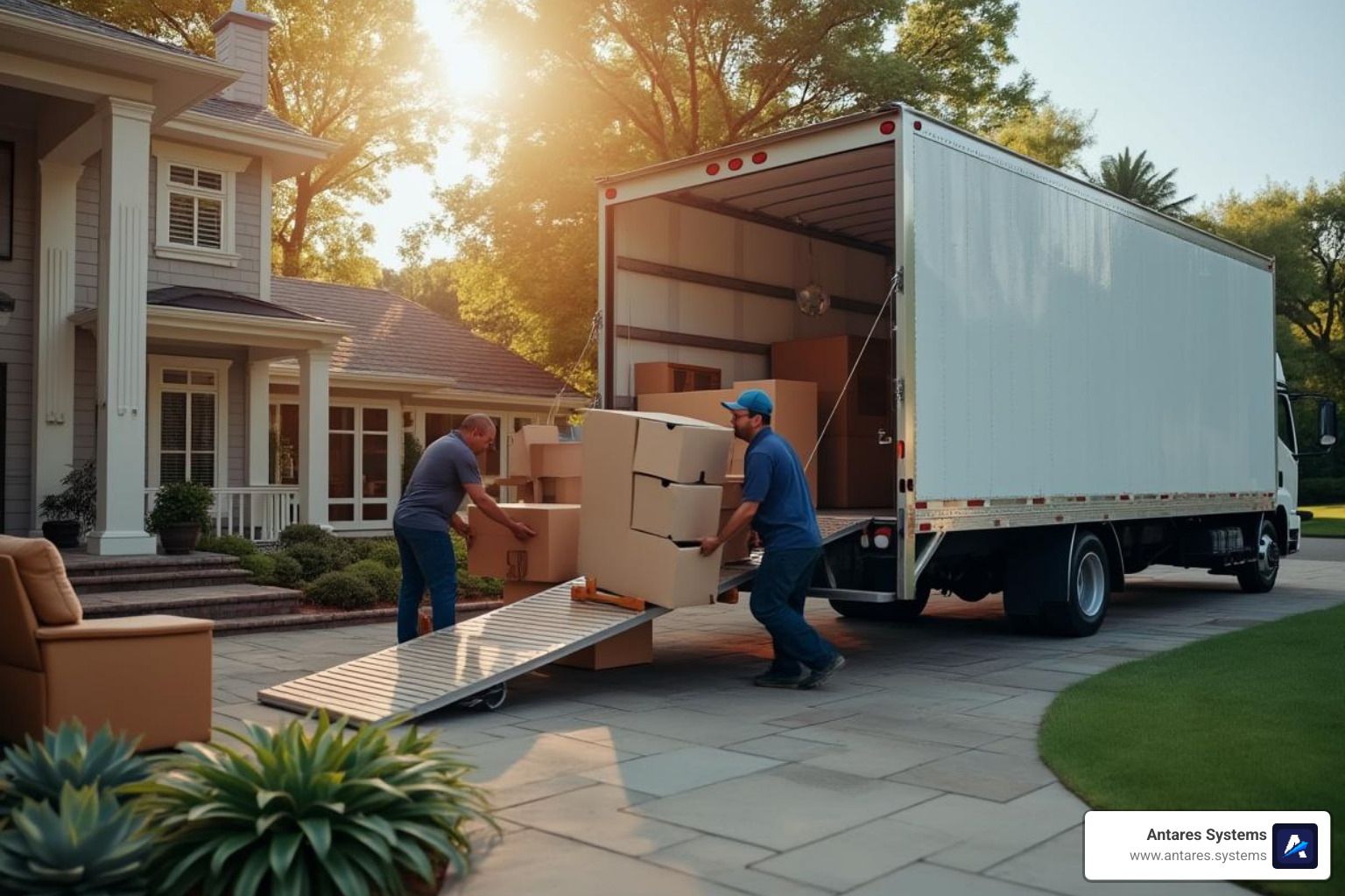 moving truck with a team, PPC advertising, moving industry, lead generation - ppc company for movers
