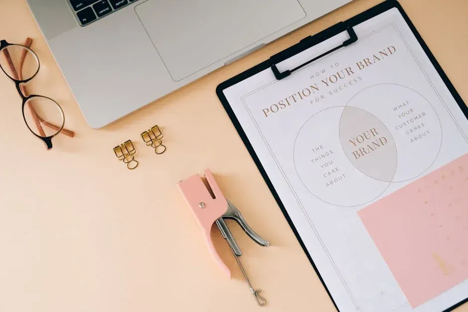 digital marketing strategy blueprint on a desk - online marketing strategy