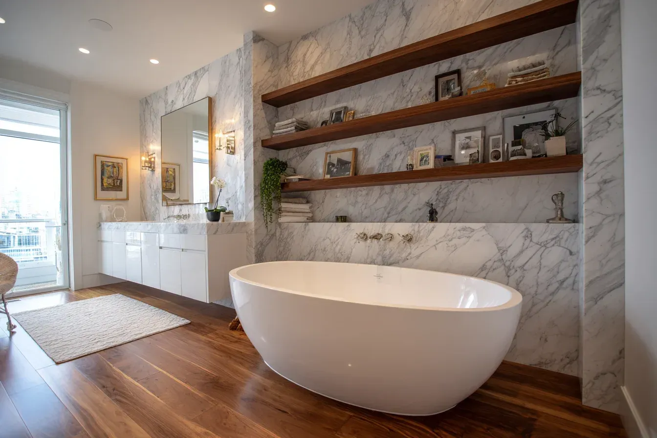 Heated tile floors enhance comfort in Vancouver homes across Kerrisdale, Point Grey, and West End. We install radiant heating mats, thermostats, and insulated underlayment. Works with porcelain, ceramic, and natural stone tile. Efficient, luxurious, and ideal for Vancouver’s climate. Bathroom wall removal creates open, spacious layouts with improved functionality. Serving Vancouver neighborhoods like Oakridge, Main Street, and Dunbar. Structural engineering, permits, and reinforcement included. Transform cramped bathrooms into open-concept designs.