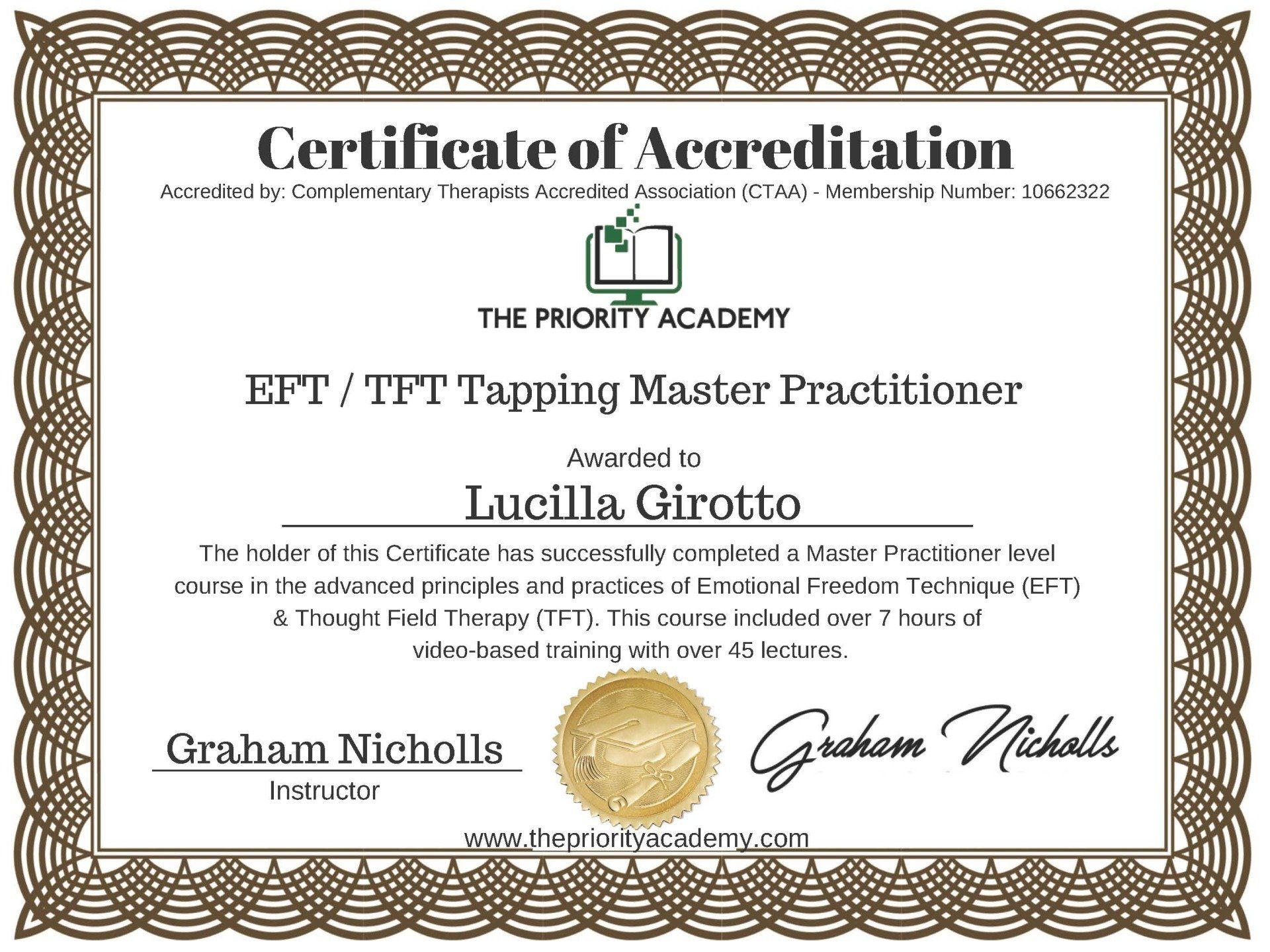 Lucilla Girotto EFT Tapping Master Practitioner Mental Emotional Health Campbell River BC Canada