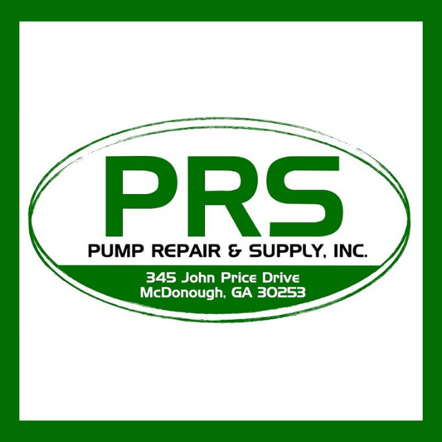 Logo for Pump Repair & Supply, Inc. Green oval with 