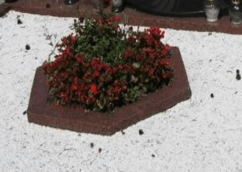 kapavietė su įrengtu gėlynu