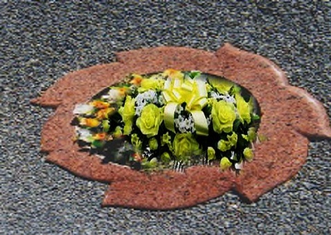 kapavietė su įrengtu gėlynu