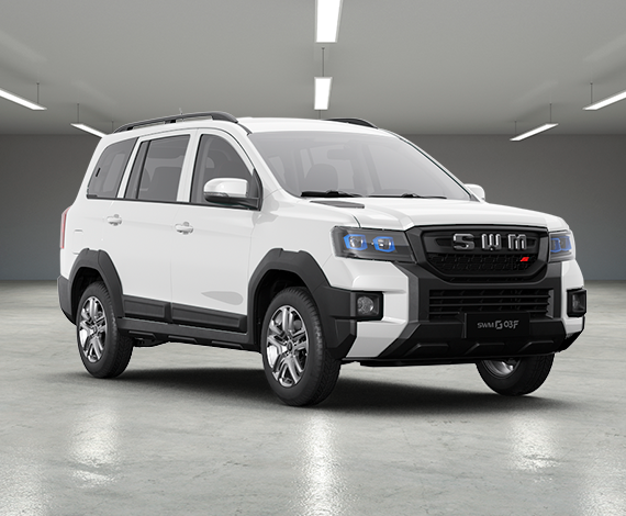 Chasis de cabina de camión comercial ligero de color blanco, visto de perfil sobre un fondo blanco.