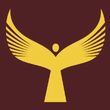 A logo for the archangel cancer foundation with a gold angel