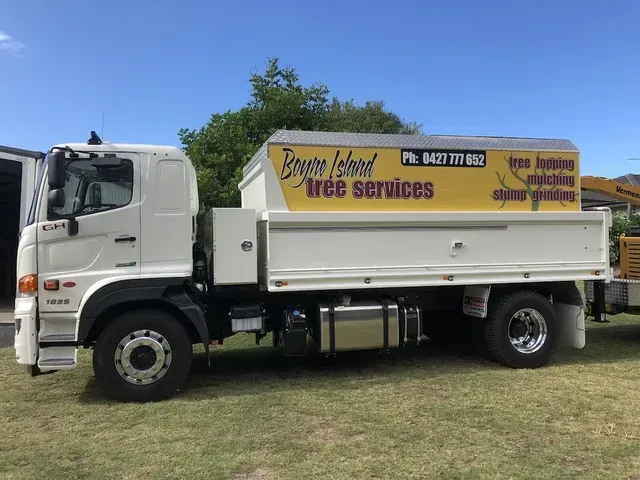 White Hino truck with