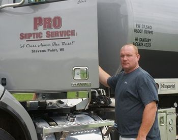 Septic Tank  Maintenance — Pro Septic Service Truck in Stevens Point, Wisconsin