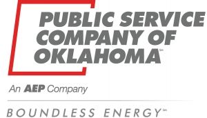 A logo for the public service company of oklahoma