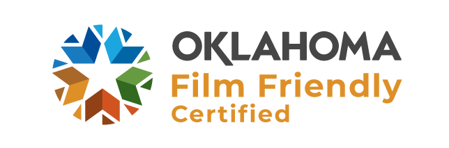 The oklahoma film friendly certified logo has a star in the middle.