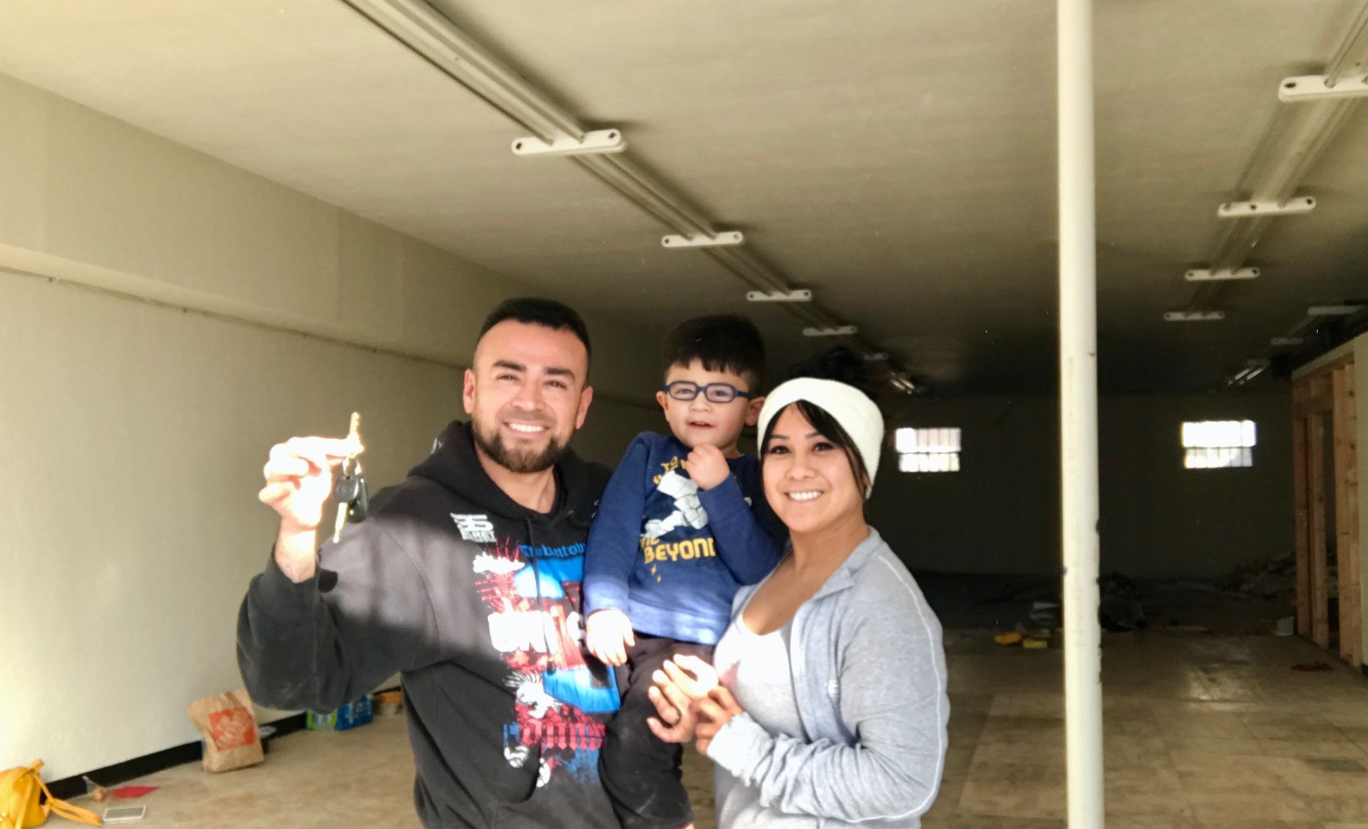 Holding the key of new gym.