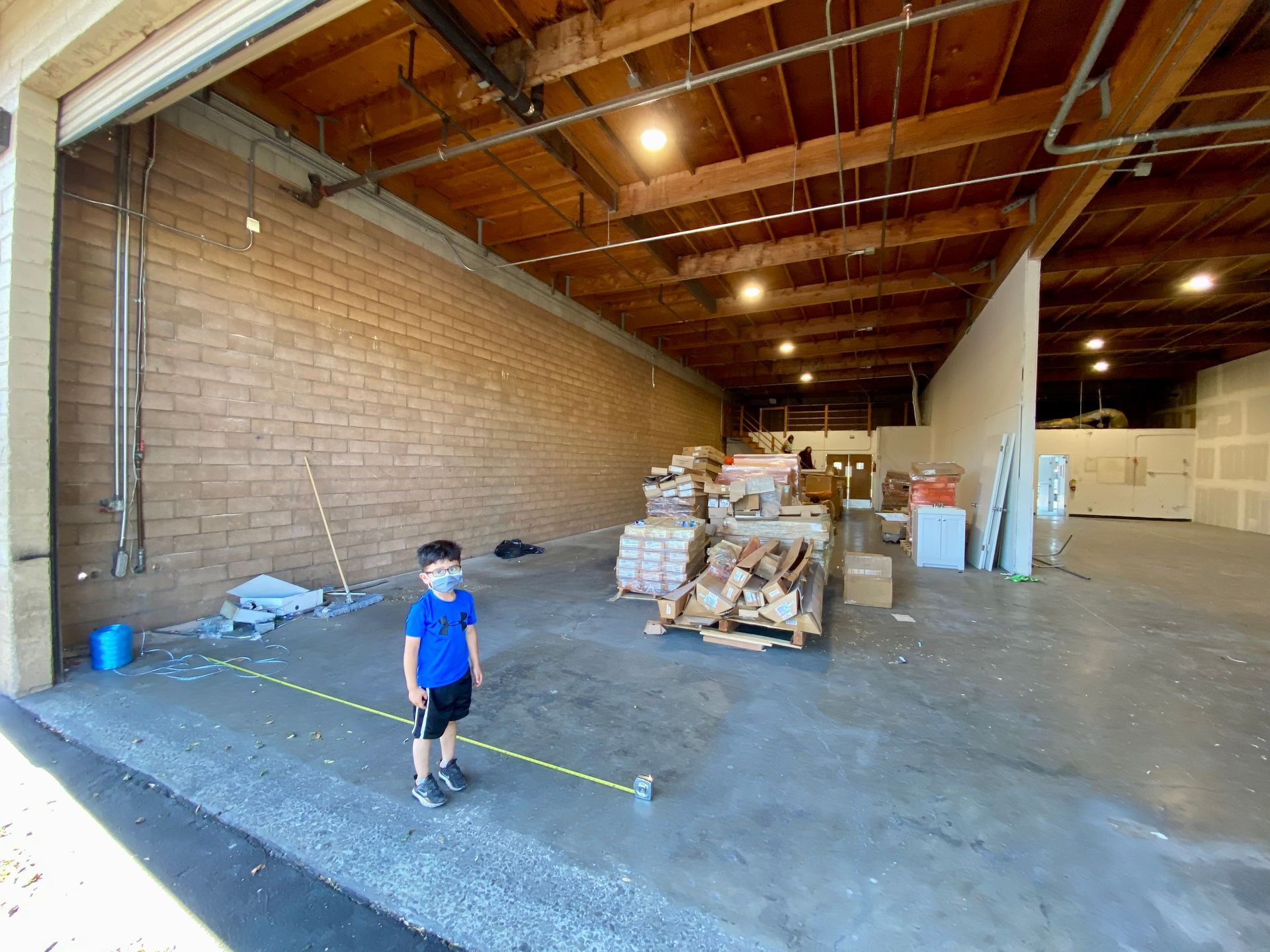Construction of the new gym.