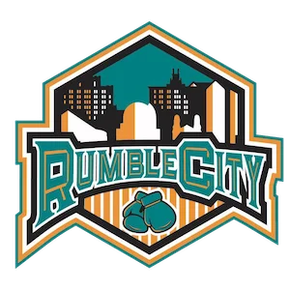 A logo for a boxing team called rumble city
