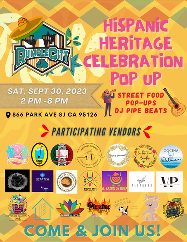 A poster for a hispanic heritage celebration pop up