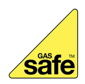 A yellow sign that says gas safe tm on it