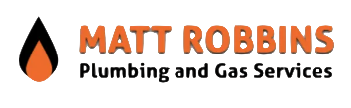 The logo for matt robbins plumbing and gas services