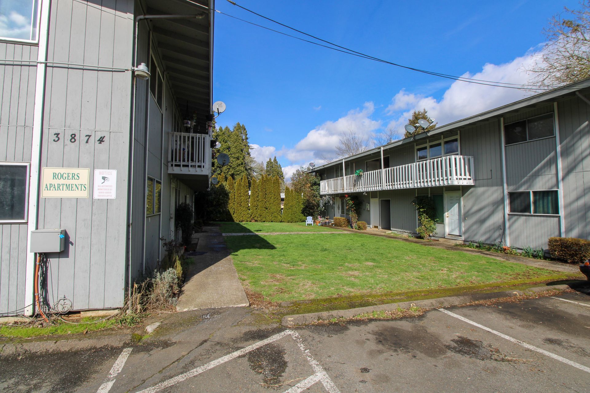 A building with the number 3374 on the side of it