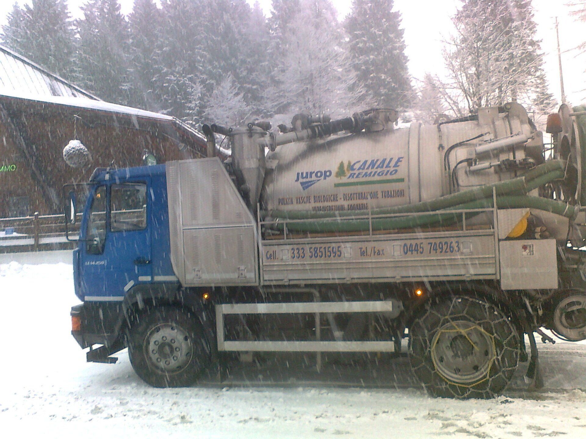 intervento di spurgo fognature