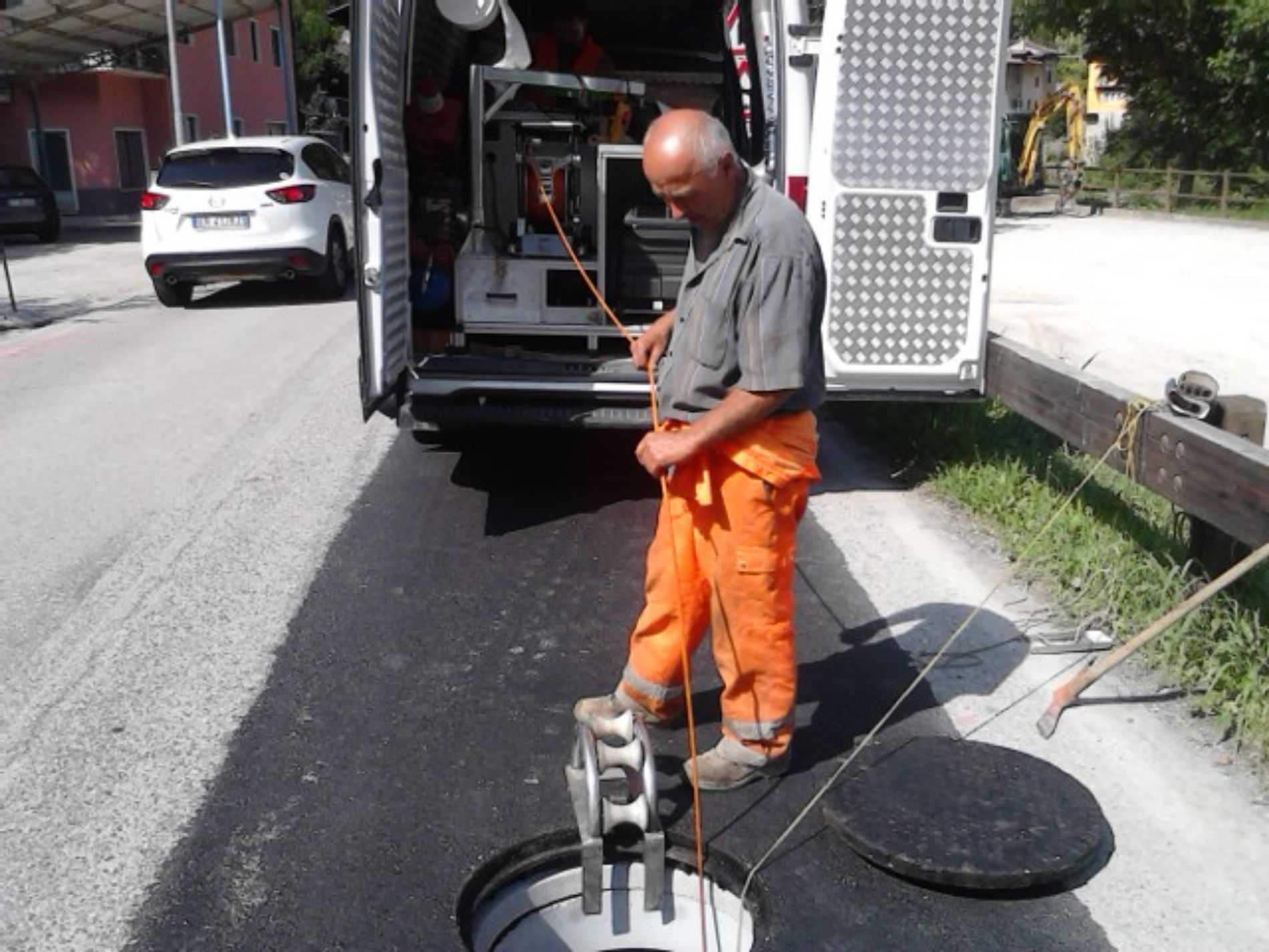 intervento di videoispezione fognatura