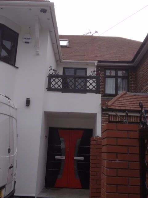Small balcony installation on a home