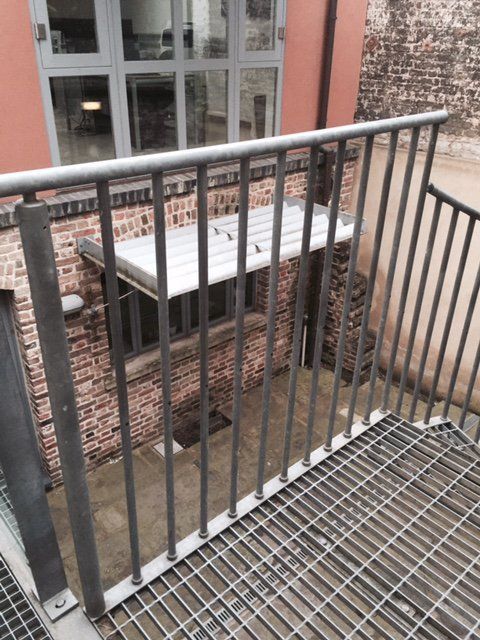 Metal railings outside a property