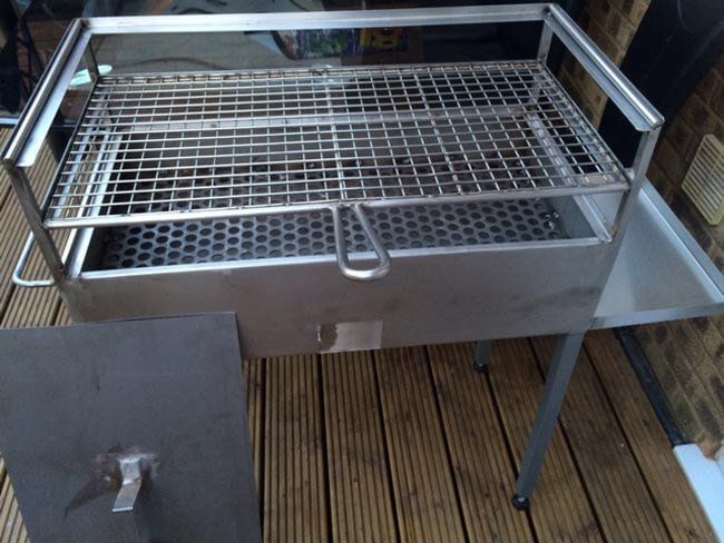 Silver metal contraption