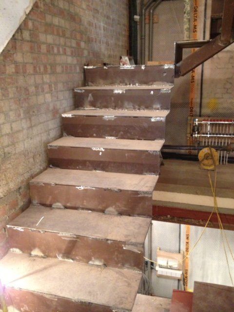 Staircase being constructed