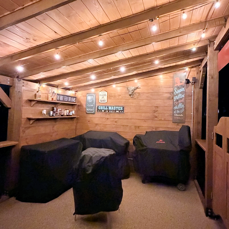 Lights make the kitchen cozy at night!