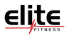 The elite fitness logo is black and red on a white background.