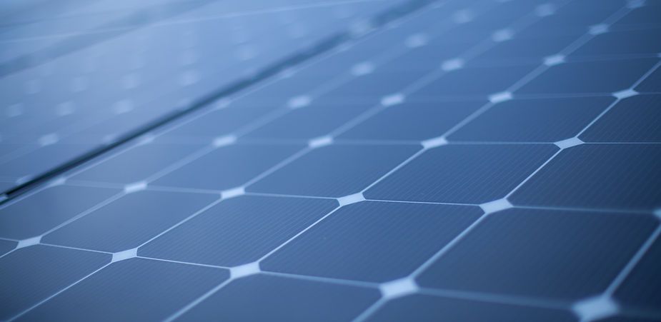 A close up of a solar panel on a roof.