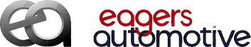 A logo for eager 's automotive is shown on a white background
