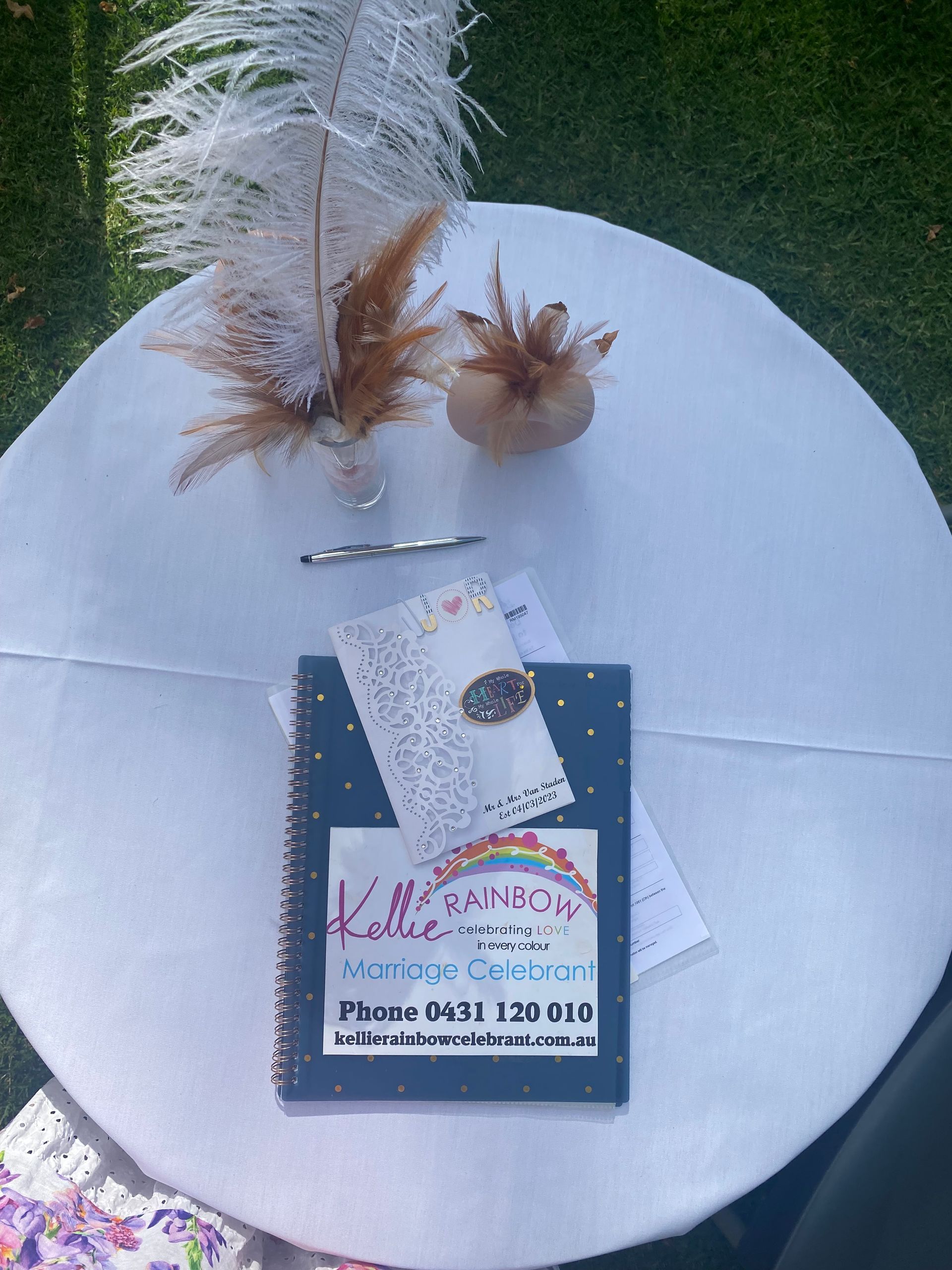 documents and ceremony ready to go!