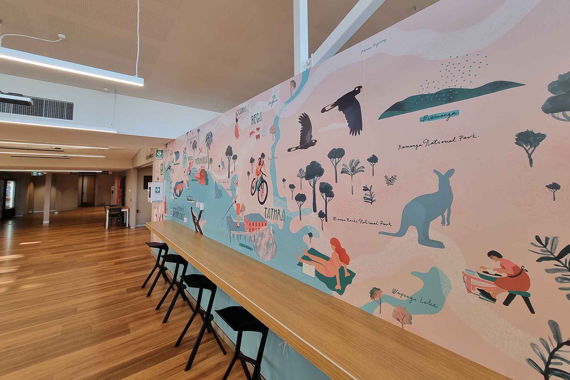 Merimbula Airport Mural, Sapphire Coast Tourism Project - The Destination Agency