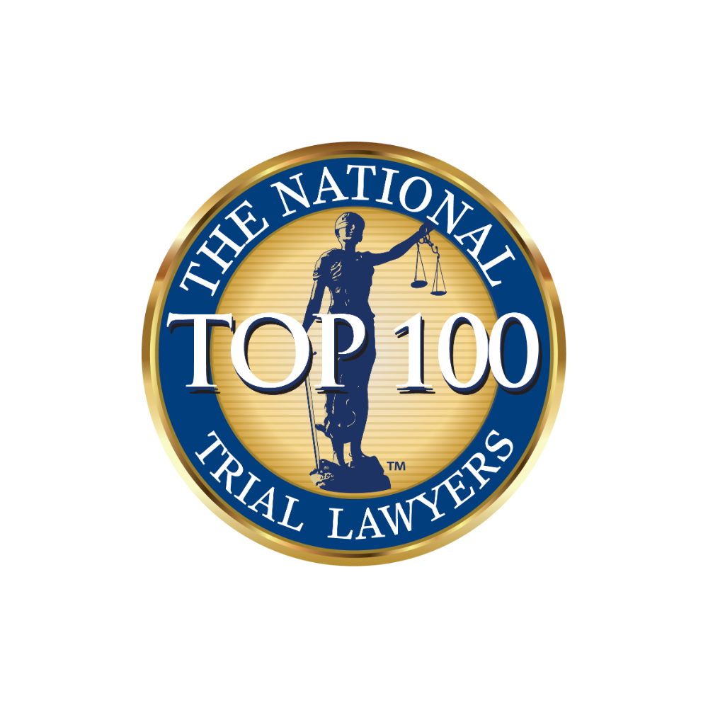 The National Trial Lawyers Top 100 award badge