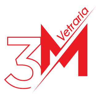 Logo rosso e bianco con una