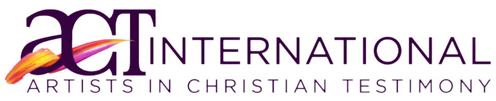 A logo for act international artists in christian testimony