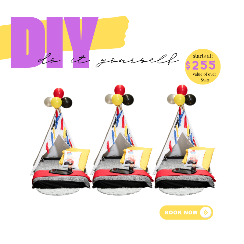 A purple and yellow sign that says diy on it