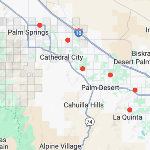 Map of Palm Springs Area