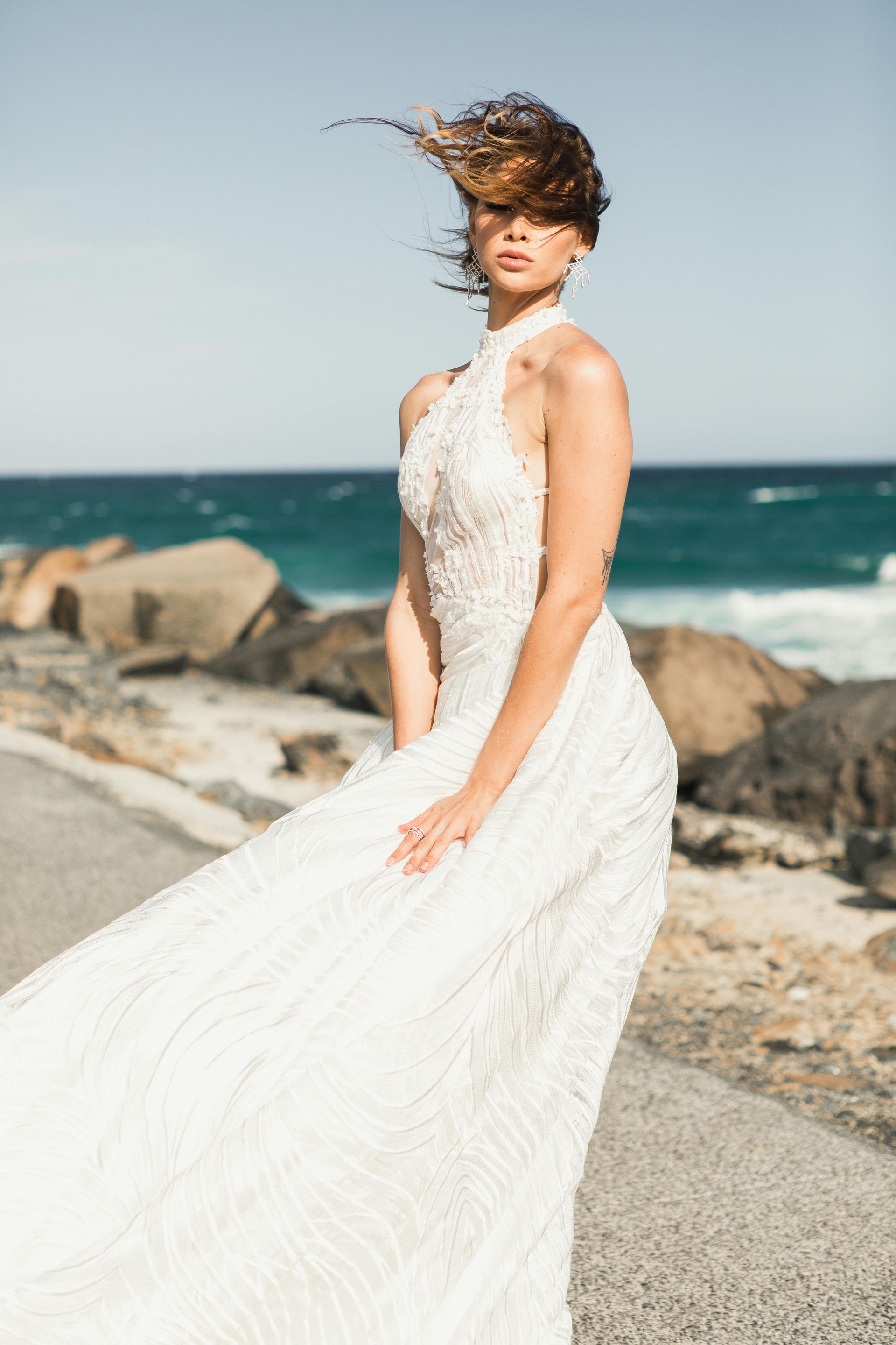 women in wedding dress